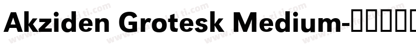 Akziden Grotesk Medium字体转换